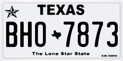 TX license plate BHO7873