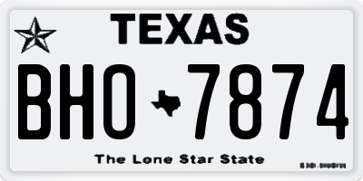 TX license plate BHO7874