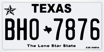 TX license plate BHO7876