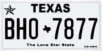 TX license plate BHO7877
