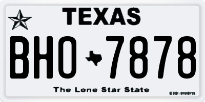 TX license plate BHO7878