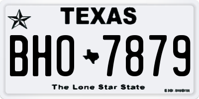 TX license plate BHO7879