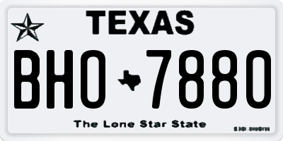 TX license plate BHO7880