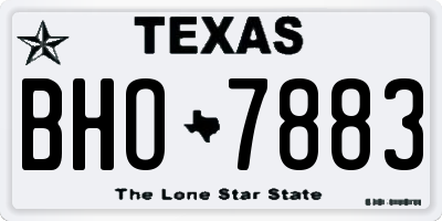 TX license plate BHO7883