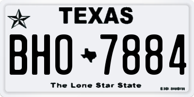 TX license plate BHO7884