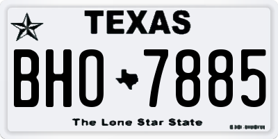 TX license plate BHO7885