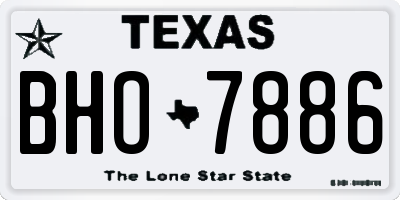 TX license plate BHO7886