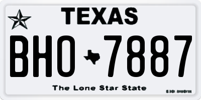 TX license plate BHO7887