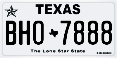 TX license plate BHO7888
