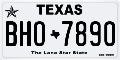 TX license plate BHO7890