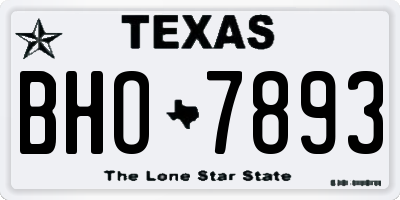 TX license plate BHO7893