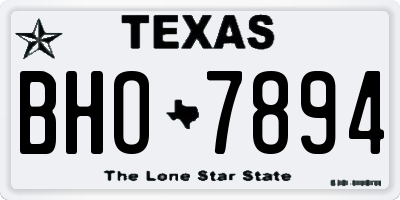 TX license plate BHO7894