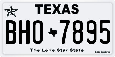 TX license plate BHO7895