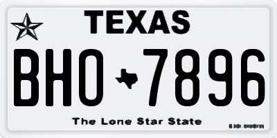 TX license plate BHO7896