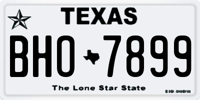 TX license plate BHO7899