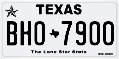 TX license plate BHO7900