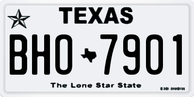 TX license plate BHO7901
