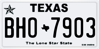 TX license plate BHO7903
