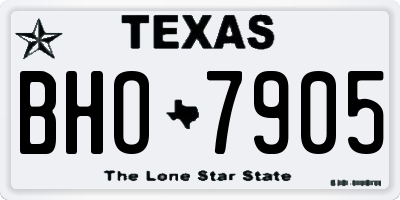 TX license plate BHO7905