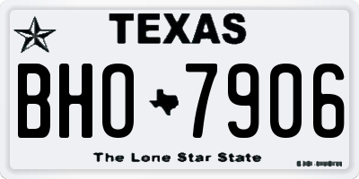 TX license plate BHO7906
