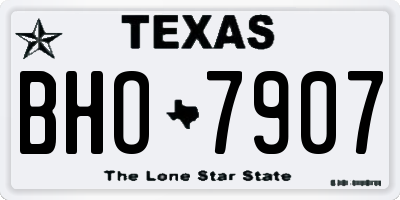 TX license plate BHO7907