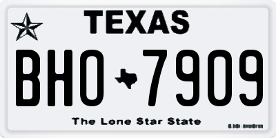 TX license plate BHO7909