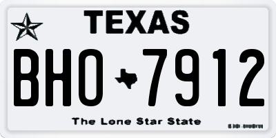 TX license plate BHO7912