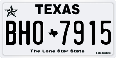 TX license plate BHO7915
