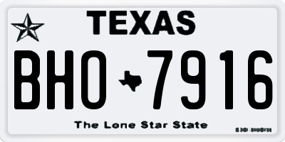 TX license plate BHO7916