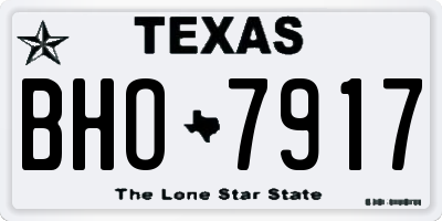 TX license plate BHO7917