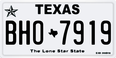 TX license plate BHO7919