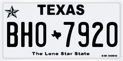 TX license plate BHO7920