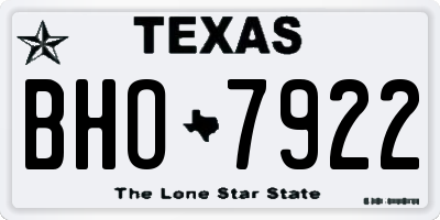 TX license plate BHO7922