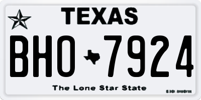 TX license plate BHO7924
