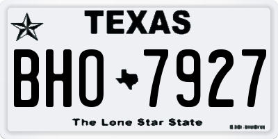 TX license plate BHO7927