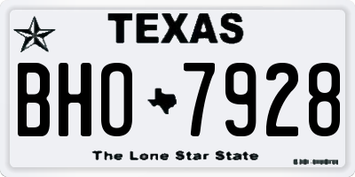 TX license plate BHO7928