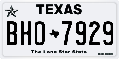 TX license plate BHO7929