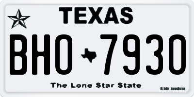 TX license plate BHO7930