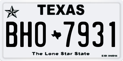 TX license plate BHO7931