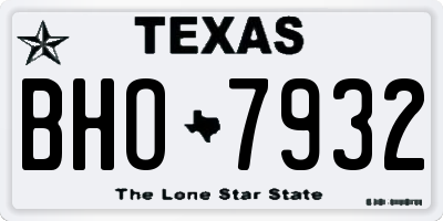 TX license plate BHO7932