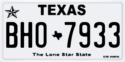 TX license plate BHO7933