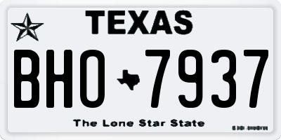 TX license plate BHO7937