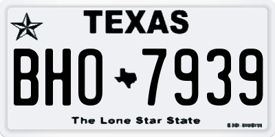 TX license plate BHO7939