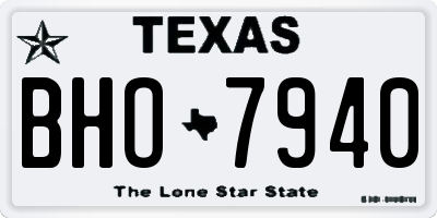 TX license plate BHO7940