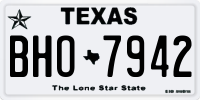 TX license plate BHO7942