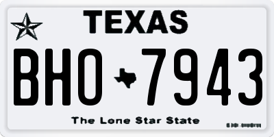 TX license plate BHO7943