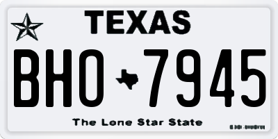 TX license plate BHO7945