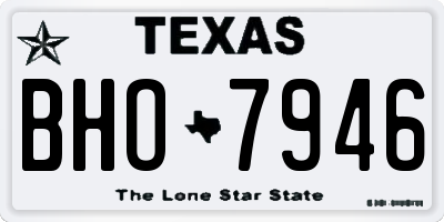 TX license plate BHO7946