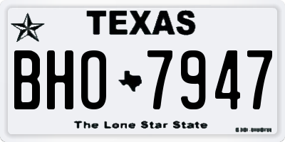 TX license plate BHO7947