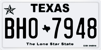 TX license plate BHO7948